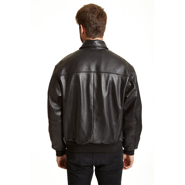 Men's Leather A-2 Bomber Jacket