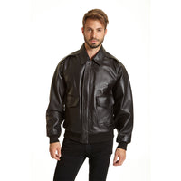 Men's Leather A-2 Bomber Jacket – Leather Coats Etc.