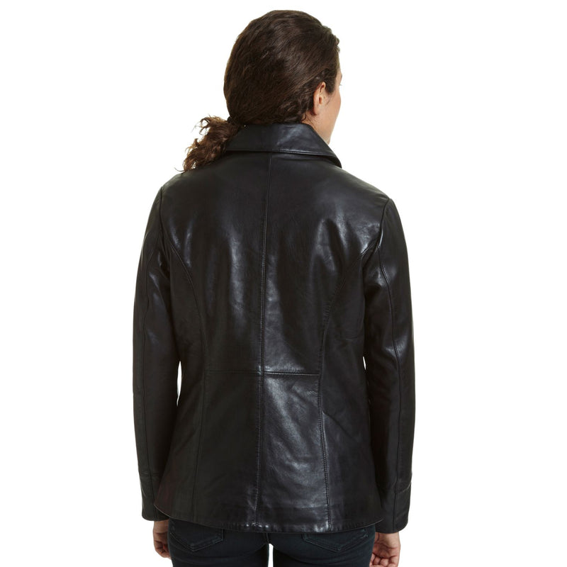 Women's Leather Scuba Jacket
