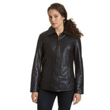 Women's Leather Scuba Jacket