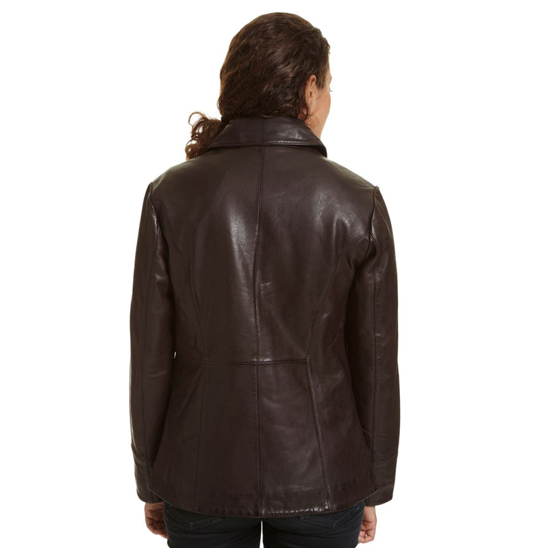 Women's Leather Scuba Jacket