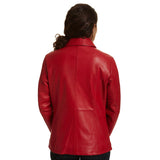 Women's Leather Scuba Jacket