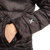 Women's Puffer Coat with Attached Faux Fur Trim Hood