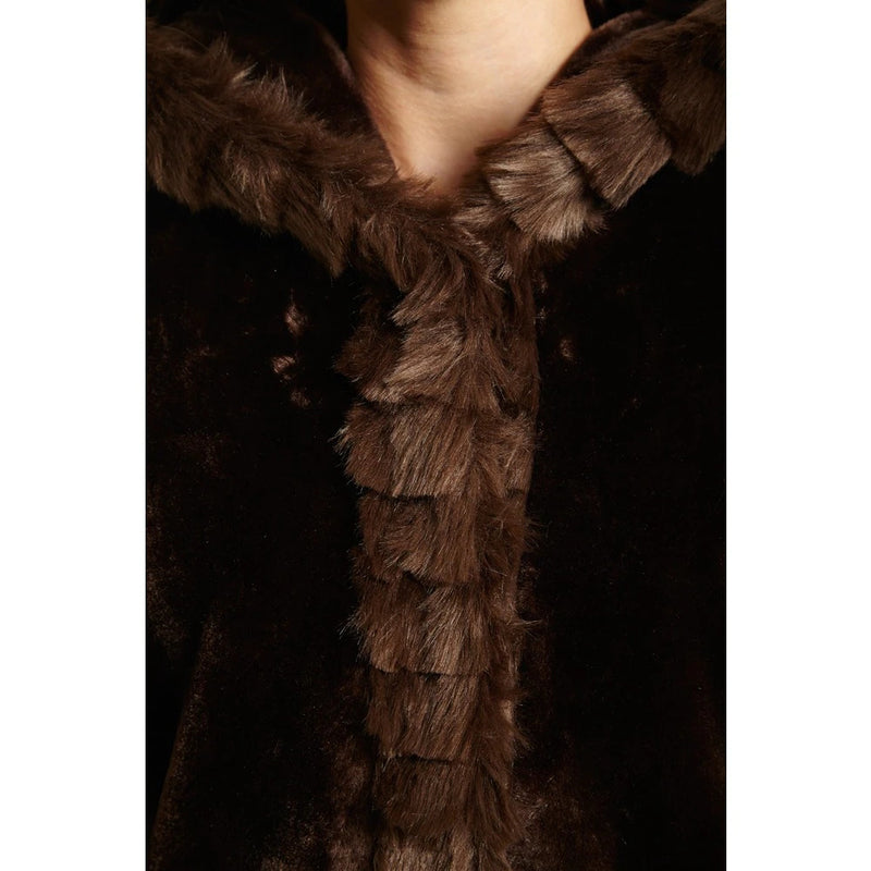 Women's Hooded Long Faux Fur Coat