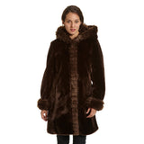 Women's Hooded Long Faux Fur Coat