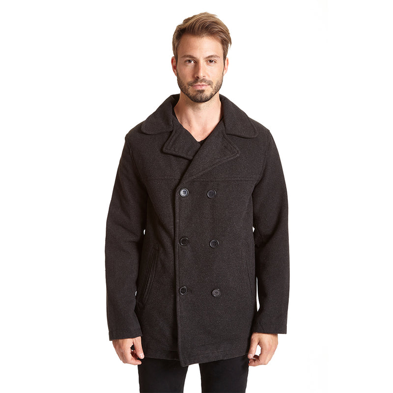 Men's Faux Wool Double Breasted Peacoat