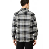 Snap Front Fleece Lined Flannel Shirt Jacket