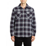 Snap Front Fleece Lined Flannel Shirt Jacket